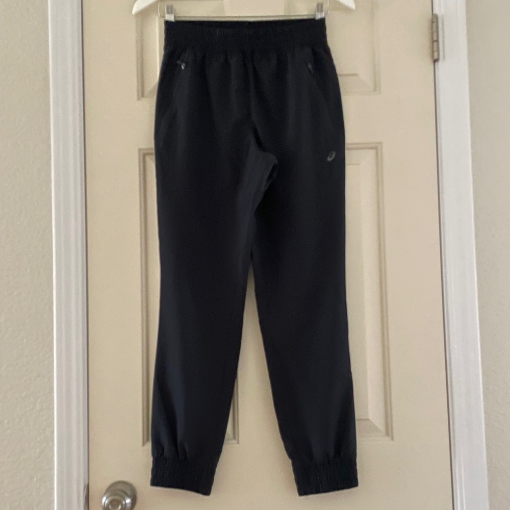 Womens Asics Black Woven Joggers - Size XS